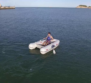 2.9 m 9ft color blanco inflatbale goma barcos de pesca con puntada gota <span class=keywords><strong>piso</strong></span> hecho en China para la <span class=keywords><strong>venta</strong></span> - Product Image 5