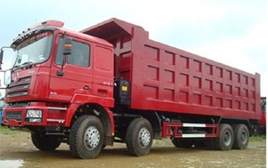 SHACMAN 375hp รถบรรทุกเทท้าย8X4รุ่น35T SX3317DR386