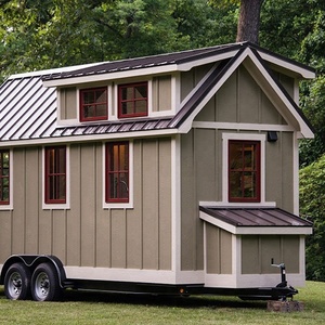 <span class=keywords><strong>Pas</strong></span> <span class=keywords><strong>cher</strong></span> modulaire <span class=keywords><strong>chalet</strong></span> en bois préfabriqué vert sur roues conteneur minuscules maisons cabines mobile remorque maison - Product Image 6