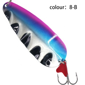 Appât dur en métal pour la pêche, leurre pour attirer les poissons, bleu, matériel pour pêcher à la cuillère, slow jigging, avec spinner, 38g, 1 pièce - Product Image 6