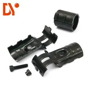 DY22 HJ Series HJ-1 28mm Metal Tube Lean Pipe Joint Connector By Black Electrophoresis