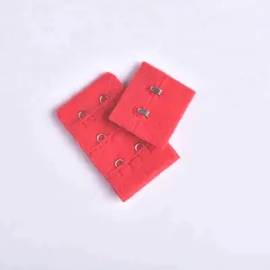 HongKui Grosir Poliester Merah Murni Wol Electroplate Bra Kait dan Mata Pita Extender 3X2