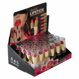 Set Lipstik merek sendiri kromatis dipersonalisasi 24 multiwarna LOGO Anda Mineral CE Stick 3.8g * 24 Matte tahan lama tahan air