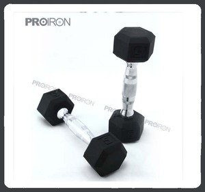 Aptitud Fijo Hexagonal Mancuernas de Goma set - Product Image 6