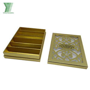 Hot bán tùy chỉnh logo in tinh tế Kraft hộp các tông kẹo Quà Tặng Bao bì hộp sô cô la với thẻ vàng giấy chèn - Product Image 4