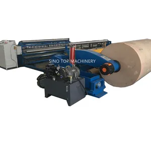 Hidráulica soporte de rollo de papel cortadora y rebobinadora