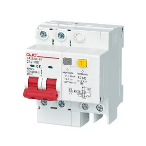 QJC di Vendita Caldo GA152LE-63 Bassa Tensione Mini Corrente Residua Operato Circuit Breaker 2 Pole RCBO 32 Amp 400V