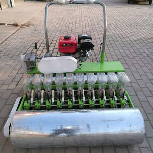 Gasoline engine hand push agricultural seed planter machine vegetable seeds planting machine onion potato alfalfa seed planter