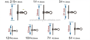 Fourniture d'usine : Manchons de rotation pour la <span class=keywords><strong>pêche</strong></span> avec tête en laiton à ligne croisée et anneau, Émerillons de <span class=keywords><strong>pêche</strong></span>, Accessoires de <span class=keywords><strong>pêche</strong></span>, Pesca, <span class=keywords><strong>Emerillon</strong></span> - Product Image 3