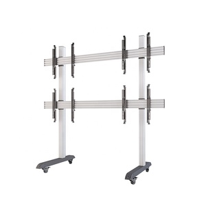 Modulare di Montaggio Supporto TV Trolley TV Stand di Vendita Al Dettaglio Display Stand Per Quad Schermi - Product Image 4