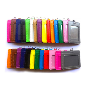 <span class=keywords><strong>Porte</strong></span>-<span class=keywords><strong>badge</strong></span> rétractable en cuir avec nom et identifiant, prix compétitif d'usine, pas de minimum - Product Image 2