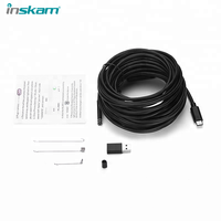 Caméra d'inspection endoscopique Inskam 5,5 mm 1,5 m avec 6 LED USB Type-C, boroscope étanche pour Android/PC