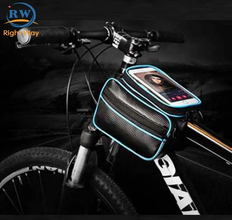 Goedkope Kleine Pu Telefoon Waterproof Case Bike Lederen Vervoer Frame Bag