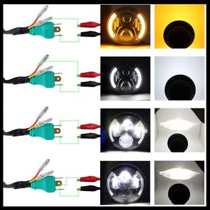 Accesorios para coche, productos de haz alto bajo, 7 "pulgadas, redondo, ámbar, <span class=keywords><strong>kit</strong></span> de faros led para motocicleta - Product Image 2