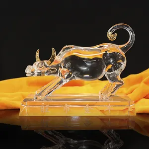 Powerful crystal bull exquisite crystal animal figurine for decoration