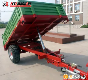 Pertanian trailer traktor pertanian mesin 2 ton tunggal poros kecil