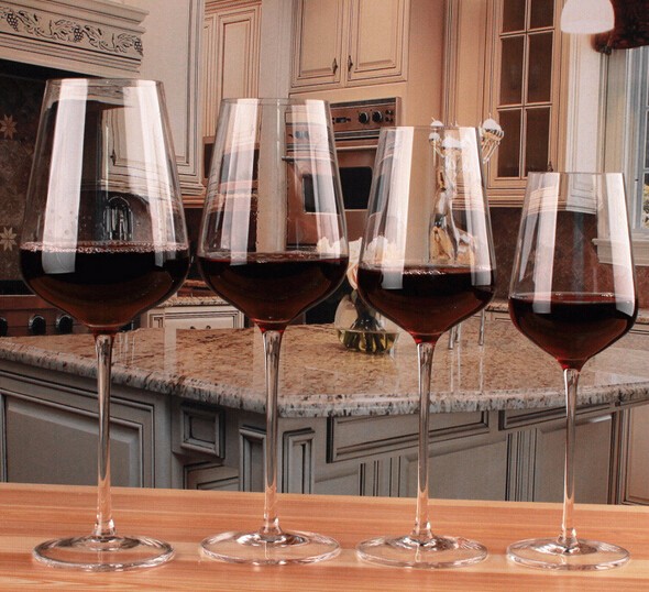 Wholesale Custom 15oz clear glass goblet lead-free crystal red wine glass