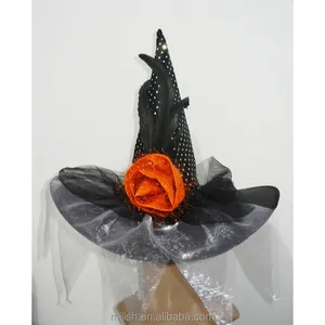 Sombrero de bruja de lujo para mujer para disfraz de Halloween W142