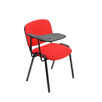 Chaise d'étude noire empilable en cuir PU, chaise de conférence, chaise d'église, fournisseur Alibaba Chine