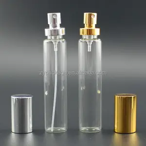 10ML 15ML 20ML 30 ML Disposable Bottles Transparent Glass Perfume Bottle With Crimp Pump Spray