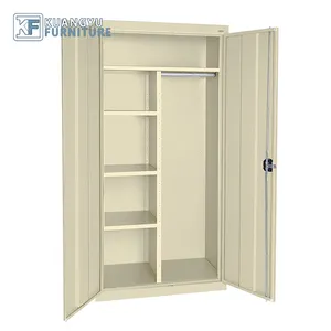 Factory direct high quality 2 door steel wardrobe storage