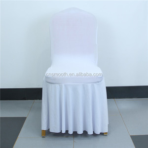New Style Fabric White <strong>Chair</strong> <strong>Covers</strong> <strong>Wedding</strong> Folding Skirt on Sale - Product Image 4