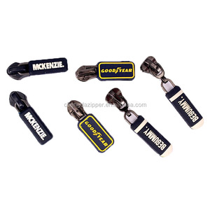 <strong>Fancy</strong> <strong>Zipper</strong> Slider with Printed Tape <strong>Puller</strong> for Garment Woven Tape Cord and <strong>Rubber</strong> Silicone <strong>Puller</strong> - Product Image 5
