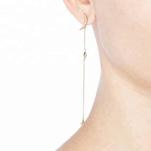 Boucles <span class=keywords><strong>d</strong></span>'oreilles en <span class=keywords><strong>argent</strong></span> sterling Gemnel avec pendentif <span class=keywords><strong>croissant</strong></span> <span class=keywords><strong>de</strong></span> <span class=keywords><strong>lune</strong></span> et étoile - Product Image 6