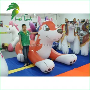 PVC0.4 precioso inflable Husky perro de dibujos animados de animales inflables Husky de Hongyi juguete