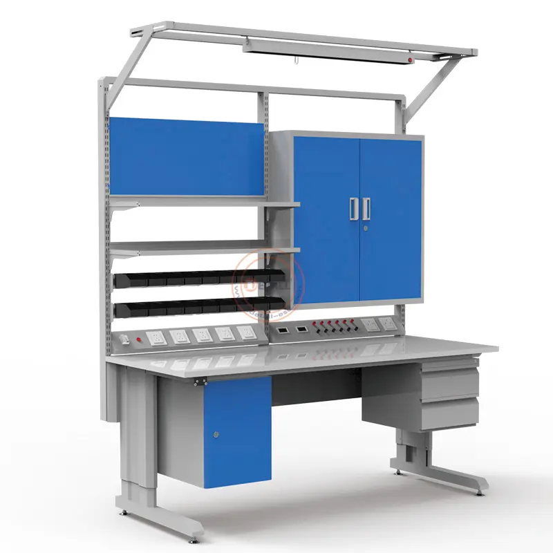 Detall- steel workbench standard sizes of workstation furniture esd electronic garage workbench