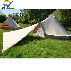 GSD Extérieur Auvent Toile Cloche Yourte <span class=keywords><strong>Tente</strong></span> Coton Toile <span class=keywords><strong>Tipi</strong></span> <span class=keywords><strong>Tente</strong></span> Chasse Safari Stretch <span class=keywords><strong>Tente</strong></span> Familiale - Product Image 1