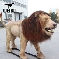 Modèle de lion animatronique réaliste grandeur nature, version 2.0, personnalisé pour attirer les foules, décoration publique pour parcs d'attractions