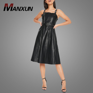 Nuovo <span class=keywords><strong>Nero</strong></span> <span class=keywords><strong>di</strong></span> Modo Del Cuoio Del Faux del <span class=keywords><strong>Vestito</strong></span> <span class=keywords><strong>di</strong></span> Cuoio Sexy Mature Stretti Della Signora <span class=keywords><strong>Vestito</strong></span> - Product Image 1