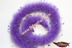 Rizado Púrpura Turquía Boas de Marabú Boa de <span class=keywords><strong>Plumas</strong></span> Con Punta de Triángulo - Product Image 5