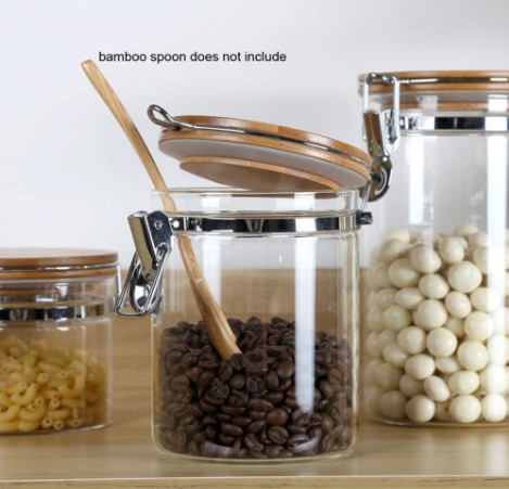 Glass Jar With Lids Kitchen Storage Canisters Glass Jar For Food Use