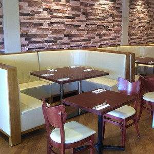 Tùy Chỉnh Góc Nhà Hàng Bảng Và Băng Ghế Thương Mại Bằng Gỗ Nhà Hàng Đồ Nội Thất Nhà Hàng Đặt Ăn Bộ - Product Image 4