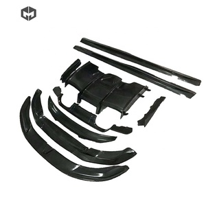 Para <span class=keywords><strong>BMW</strong></span> M3 F80 M4 F82 fibra de carbono PSM Body Kit doble labios delanteros difusor trasero faldones laterales Spoiler maletero ala parachoques delantero - Product Image 1