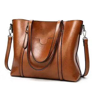 Bolsos de mano y monederos de cuero para mujer, de marca, con asa superior, para hombro - Product Image 1