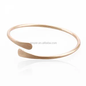 Pulseira de cobre martelado feminina, bangle de pulso, fio de cura, envoltório, bangle aberto, joias