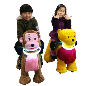 Jouets d'animaux en peluche pour enfants, batterie et pièces de monnaie, plusieurs sortes de peluches, pour l'équitation, pour les enfants - Product Image 5