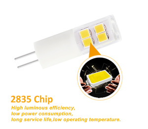 Ampoule LED G4 2W SMD 2700K Blanc Chaud Doux AC 110V Corps en Plastique 90lm/W Durée de Vie 25000H Certifiée CE - Product Image 6