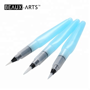 Stylo à <span class=keywords><strong>encre</strong></span> avec manche en plastique bleu, pour peinture artistique, brosse <span class=keywords><strong>rechargeable</strong></span> à eau - Product Image 5