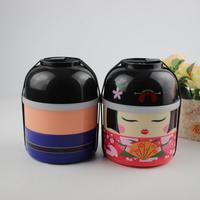Boîtes à bento pour le déjeuner avec poupée geisha japonaise JapanBargain