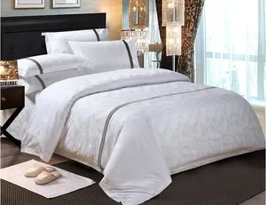 Top quality hotel bedding sateen jacquard hotel duvet cover set