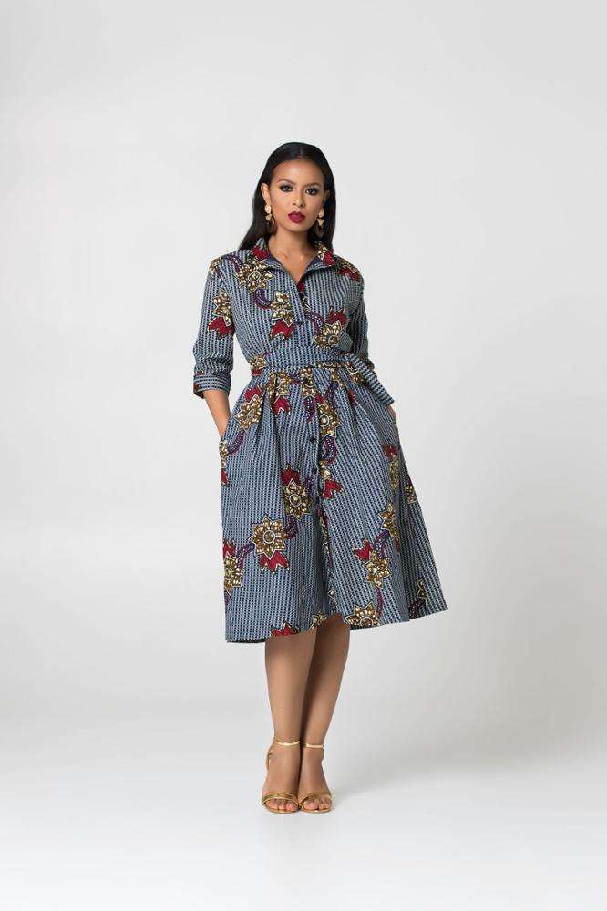 Shop Our Kitenge Shirt Dress Wax Print Designs for African Women