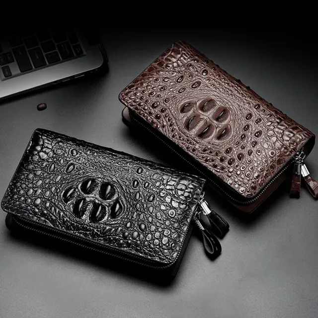 2019 trend crocodile pattern fashion casual men's acrylic clutch bag business large capacity high quality handbag for men