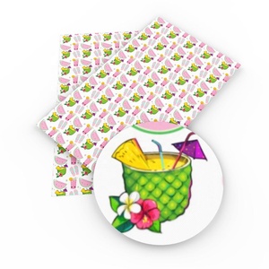 30x140 cm Mùa Hè Dưa Hấu In Faux Leather Vải Cắt Mảnh 4345 - Product Image 2