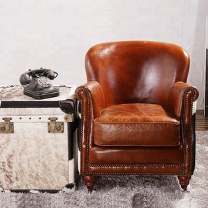 <span class=keywords><strong>Poltrona</strong></span> di Lusso <span class=keywords><strong>Vintage</strong></span> in Pelle di Vacchetta con Schienale in Pelliccia di Mucca, Sedia Singola Reale per Soggiorno e <span class=keywords><strong>Camera</strong></span> <span class=keywords><strong>da</strong></span> Letto - Product Image 4