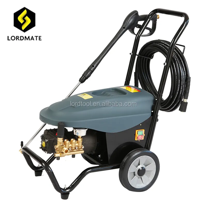 LORDMATE (çin) 2200W elektrikli yüksek basınçlı yıkayıcı su püskürtmeli temizleyici ile tripleks dalgıç pompa