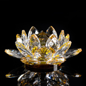 Colorful <strong>Quartz</strong> Crystal Lotus Flower Crafts Home <strong>Party</strong> Decor Ornaments Gifts Glass Paperweight Figurines Crystal Glass Lotus - Product Image 5